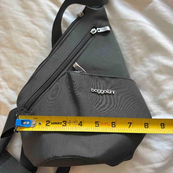 Baggallini Mini-Sling Crossbody Bag NWOT — Dark Charcoal Gray - Picture 9 of 11
